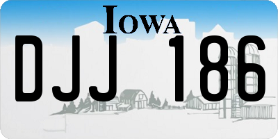 IA license plate DJJ186