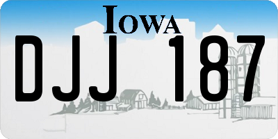IA license plate DJJ187
