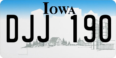 IA license plate DJJ190