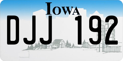 IA license plate DJJ192