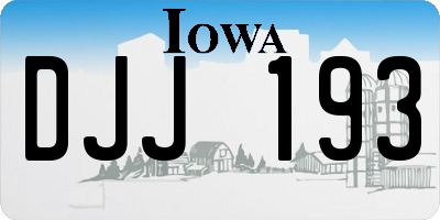IA license plate DJJ193