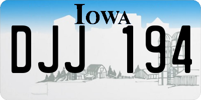 IA license plate DJJ194