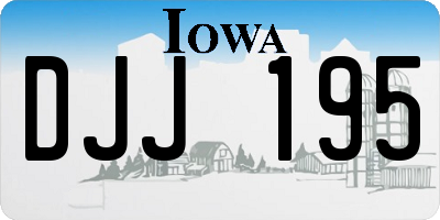 IA license plate DJJ195