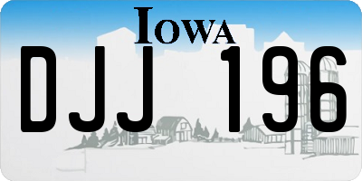 IA license plate DJJ196