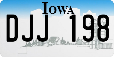 IA license plate DJJ198