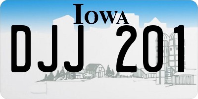 IA license plate DJJ201