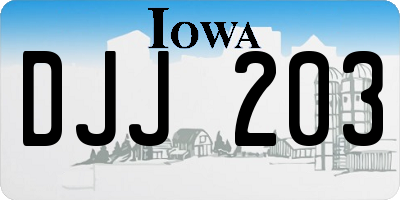 IA license plate DJJ203