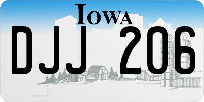 IA license plate DJJ206