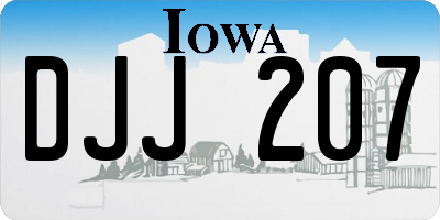 IA license plate DJJ207