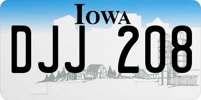 IA license plate DJJ208