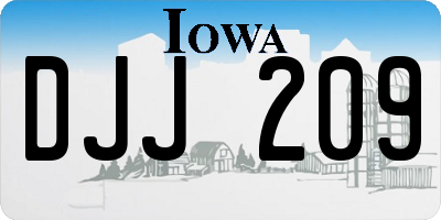 IA license plate DJJ209