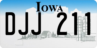 IA license plate DJJ211
