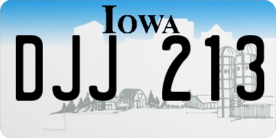 IA license plate DJJ213