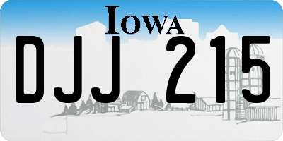 IA license plate DJJ215