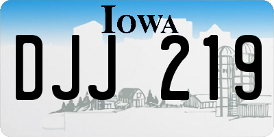 IA license plate DJJ219