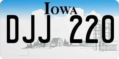IA license plate DJJ220