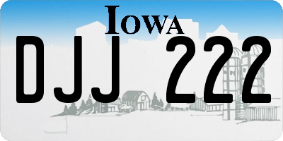IA license plate DJJ222