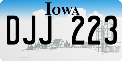 IA license plate DJJ223