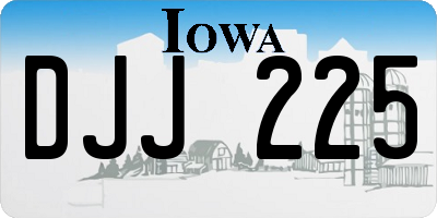 IA license plate DJJ225
