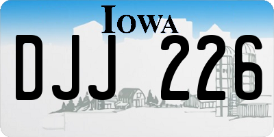 IA license plate DJJ226