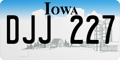 IA license plate DJJ227
