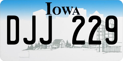 IA license plate DJJ229