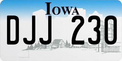 IA license plate DJJ230