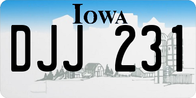 IA license plate DJJ231
