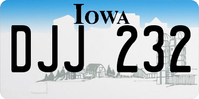 IA license plate DJJ232