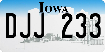 IA license plate DJJ233