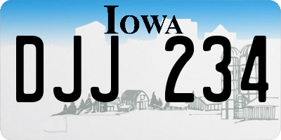 IA license plate DJJ234