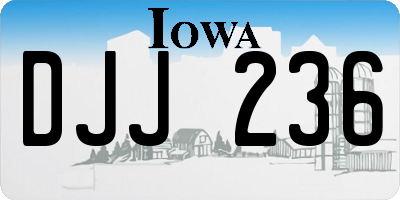 IA license plate DJJ236