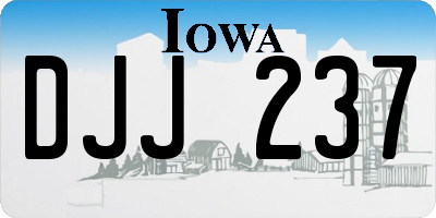 IA license plate DJJ237