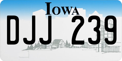 IA license plate DJJ239