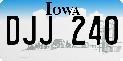 IA license plate DJJ240