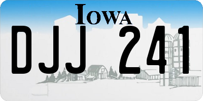 IA license plate DJJ241