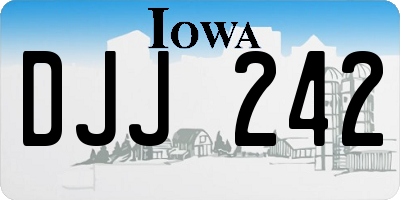 IA license plate DJJ242