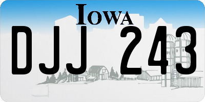 IA license plate DJJ243