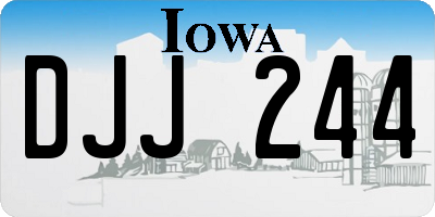 IA license plate DJJ244