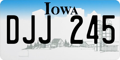 IA license plate DJJ245