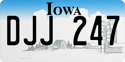 IA license plate DJJ247