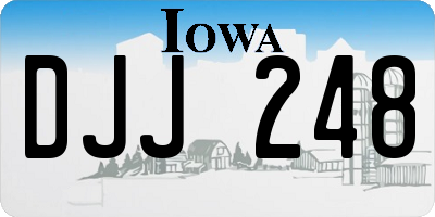 IA license plate DJJ248