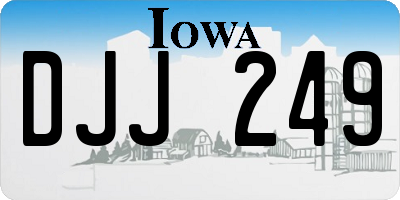 IA license plate DJJ249
