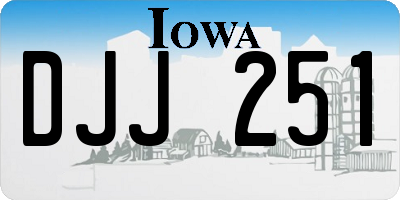 IA license plate DJJ251