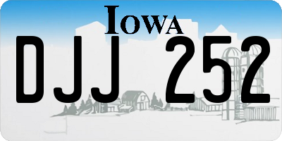 IA license plate DJJ252
