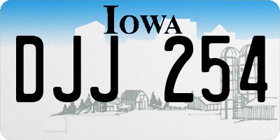 IA license plate DJJ254