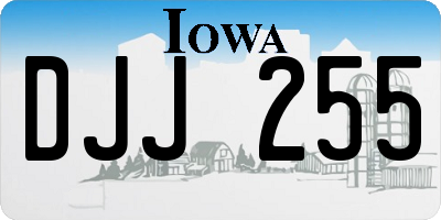IA license plate DJJ255