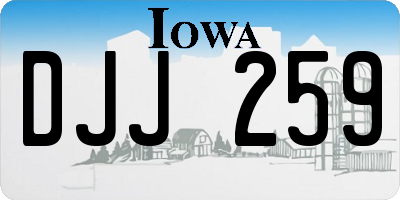 IA license plate DJJ259
