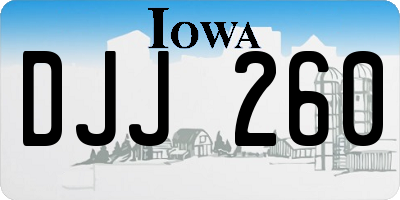 IA license plate DJJ260