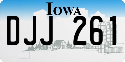 IA license plate DJJ261